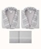 Picture of Koza Home Limira Set of 4 Gray Cotton 2 Bathrobes (1 SM)-(1 L-XL) 2 Dowry Towels 50x90 2242 SML-XL