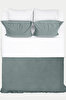 Picture of Koza Home Linda Green Velvet Double Duvet Cover Set 200x220 4 Pillows 5009 200 x 220