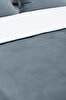 Picture of Koza Home Linda Navy Blue Velvet Double Duvet Cover Set 200x220 4 Pillows 5010 200 x 220