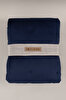 Picture of Koza Home Elite Navy Blue Velvet Double Bedspread 230x250 2 Pillow 50x70 5024 230 x 250