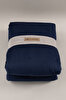 Picture of Koza Home Elite Navy Blue Velvet Double Bedspread 230x250 2 Pillow 50x70 5024 230 x 250