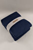 Picture of Koza Home Elite Navy Blue Velvet Double Bedspread 230x250 2 Pillow 50x70 5024 230 x 250