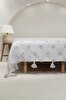 Picture of Koza Home Wanda Gray Double Edge Tasseled Blanket 220x240 5025 220 x 240