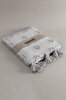 Picture of Koza Home Wanda Gray Double Edge Tasseled Blanket 220x240 5025 220 x 240