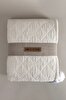 Picture of Koza Home Stella Cream Double Bedspread with Diamond Pattern 230x250 2 Pillow 50x70 5028 230 x 250