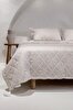 Picture of Koza Home Stella Beige Double Bedspread with Diamond Pattern 230x250 2 Pillow 50x70 5029 230 x 250