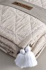 Picture of Koza Home Stella Beige Double Bedspread with Diamond Pattern 230x250 2 Pillow 50x70 5029 230 x 250