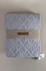 Picture of Koza Home Stella Navy Blue Double Bedspread with Diamond Pattern 230x250 2 Pillow 50x70 5030 230 x 250