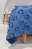 Picture of Koza Home Sitra Navy Blue Double Tasseled Bedspread 230x250 2 Pillow 50x70 5034 230 x 250