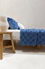 Picture of Koza Home Sitra Navy Blue Double Tasseled Bedspread 230x250 2 Pillow 50x70 5034 230 x 250