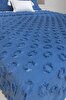 Picture of Koza Home Sitra Navy Blue Double Tasseled Bedspread 230x250 2 Pillow 50x70 5034 230 x 250
