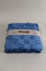 Picture of Koza Home Sitra Navy Blue Double Tasseled Bedspread 230x250 2 Pillow 50x70 5034 230 x 250
