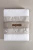 Picture of Koza Home Dave Gray Mother of Pearl Buttoned Double Duvet Cover Set 200x220 4 Pillows 5042 200 x 220