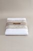 Picture of Koza Home Dave Gray Mother of Pearl Buttoned Double Duvet Cover Set 200x220 4 Pillows 5042 200 x 220