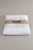 Picture of Koza Home Dave Ivory Mother of Pearl Buttoned Double Duvet Cover Set 200x220 4 Pillows 5043 200 x 220