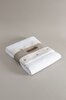 Picture of Koza Home Dave Ivory Mother of Pearl Buttoned Double Duvet Cover Set 200x220 4 Pillows 5043 200 x 220