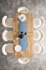 Picture of Koza Home Cesta Handmade Knitted Turquoise Runner 37x136 4001 37 x 136