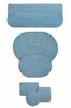 Picture of Koza Home Cesta Handmade Knitted Turquoise Cornered Runner 37x136 4004 37 x 136