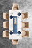 Picture of Koza Home Cesta Handmade Knitted Navy Blue Cornered Runner 37x136 4018 37 x 136
