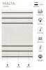 Picture of Koza Carpet Malta Scandinavian Cream Black Carpet Living Room Bedroom Hallway Kitchen Machine Rug 33405A 60 x 100