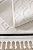 Picture of Koza Carpet Malta Scandinavian Cream Black Carpet Living Room Bedroom Hallway Kitchen Machine Rug 33405A 60 x 100