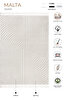 Picture of Koza Carpet Malta Scandinavian Cream Carpet Living Room Bedroom Hallway Kitchen Machine Carpet 33410A 60 x 100