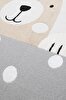 Picture of Koza Carpet Sparkle Cream Brown Cute Bear Figured Animal Figured Children's Room Carpet 133x190 33450A 133 x 190