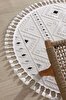 Picture of Koza Carpet Malta Scandinavian Cream Black Carpet Living Room Bedroom Hallway Kitchen Machine Rug 33412 80 x 80