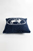Picture of Koza Home Destino Blue New Year Christmas Deer Patterned Square Cushion Cover 45x45 2027 45 x 45