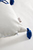Picture of Koza Home Craft Blue Diamond Slice Patterned Tassel Beaded Fiber Filled Cushion 43 x 43 35303A 43 x 43