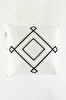 Picture of Koza Home Craft Black Diamond Slice Patterned Beaded Fiber Filled Cushion 43 x 43 35307A 43 x 43
