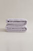 Picture of Koza Home Ivory Lilac Border Micro Fiber 100% Cotton 2-Piece Bath Towel Set 50 X 90 - 70 X 140 1105A 50 x 90 - 70 x 140