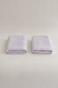 Picture of Koza Home Ivory Lilac Border Micro Fiber 100% Cotton 2-Piece Bath Towel Set 50 X 90 - 70 X 140 1105A 50 x 90 - 70 x 140