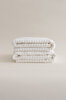 Picture of Koza Home Ivory White Border Micro Fiber 100% Cotton 2-Piece Hand Face Towel Set 50 X 90 - 50 X 90 1107A 50 x 90 - 50 90