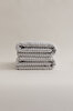 Picture of Koza Home Ivory Gray Border Micro Fiber 100% Cotton 2-Piece Hand Face Towel Set 50 X 90 - 50 X 90 1108A 50 x 90 - 50 90