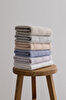 Picture of Koza Home Ivory Gray Border Micro Fiber 100% Cotton 2-Piece Hand Face Towel Set 50 X 90 - 50 X 90 1108A 50 x 90 - 50 90