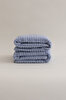 Picture of Koza Home Ivory Blue Border Micro Fiber 100% Cotton 2-Piece Hand Face Towel Set 50 X 90 - 50 X 90 1112A 50 x 90 - 50 90