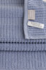 Picture of Koza Home Ivory Blue Border Micro Fiber 100% Cotton 2-Piece Hand Face Towel Set 50 X 90 - 50 X 90 1112A 50 x 90 - 50 90
