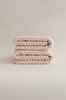 Picture of Koza Home Ivory Salmon Embossed Texture Micro Fiber 100% Cotton 2-Piece Bath Towel Set 50 X 90 - 70 X 140 1115A 50 x 90 - 70 x 140
