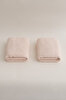 Picture of Koza Home Ivory Salmon Embossed Texture Micro Fiber 100% Cotton 2-Piece Bath Towel Set 50 X 90 - 70 X 140 1115A 50 x 90 - 70 x 140