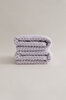 Picture of Koza Home Ivory Lilac Embossed Texture Micro Fiber 100% Cotton 2-Piece Bath Towel Set 50 X 90 - 70 X 140 1117A 50 90 - 70 x 140