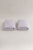 Picture of Koza Home Ivory Lilac Embossed Texture Micro Fiber 100% Cotton 2-Piece Bath Towel Set 50 X 90 - 70 X 140 1117A 50 90 - 70 x 140