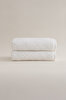 Picture of Koza Home Ivory White Embossed Textured Micro Fiber 100% Cotton 2-Piece Hand Face Towel Set 50 X 90 - 50 X 90 1119A 50 x 90 - 50 90