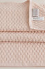 Picture of Koza Home Ivory Salmon Embossed Texture Micro Fiber 100% Cotton 2-Piece Hand Face Towel Set 50 X 90 - 50 X 90 1121A 50 x 90 - 50 90
