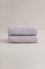 Picture of Koza Home Ivory Lilac Embossed Texture Micro Fiber 100% Cotton 2-Piece Hand Face Towel Set 50 X 90 - 50 X 90 1123A 50 x 90 - 50 90