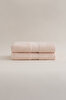 Picture of Koza Home Ivory Salmon Corduroy Micro Fiber 100% Cotton 2-Piece Bath Towel Set 50 X 90 - 70 X 140 1127A 50 90 - 70 x 140