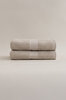 Picture of Koza Home Ivory Beige Corduroy Micro Fiber 100% Cotton 2-Piece Bath Towel Set 50 X 90 - 70 X 140 1128A 50 90 - 70 x 140