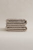 Picture of Koza Home Ivory Beige Corduroy Micro Fiber 100% Cotton 2-Piece Bath Towel Set 50 X 90 - 70 X 140 1128A 50 90 - 70 x 140