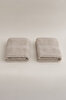 Picture of Koza Home Ivory Beige Corduroy Micro Fiber 100% Cotton 2-Piece Bath Towel Set 50 X 90 - 70 X 140 1128A 50 90 - 70 x 140