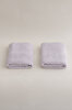 Picture of Koza Home Ivory Lilac Corduroy Micro Fiber 100% Cotton 2-Piece Bath Towel Set 50 X 90 - 70 X 140 1129A 50 90 - 70 x 140